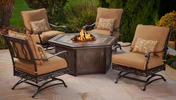 Agio Ashmost Patio Fire Pit & Chairs