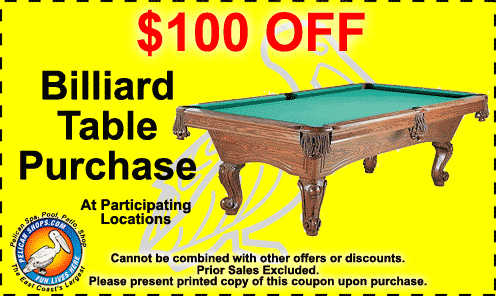 NJ Pool Tables for Sale, Pelican Shops